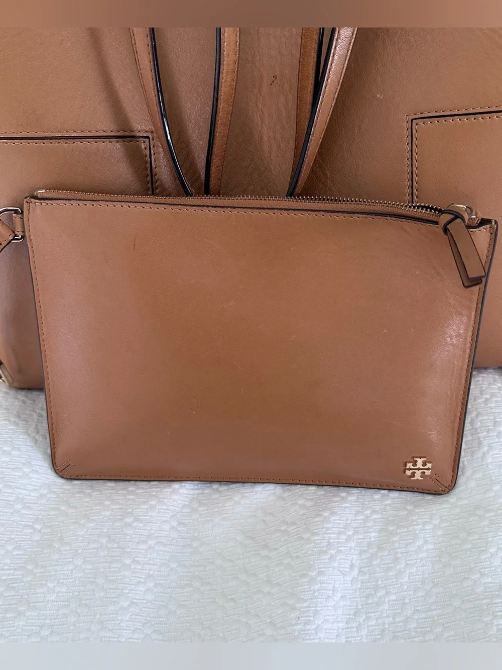Tory Burch Block T Leather Tote